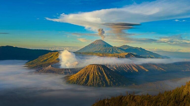 Mountain Volcano Cloud Sunset